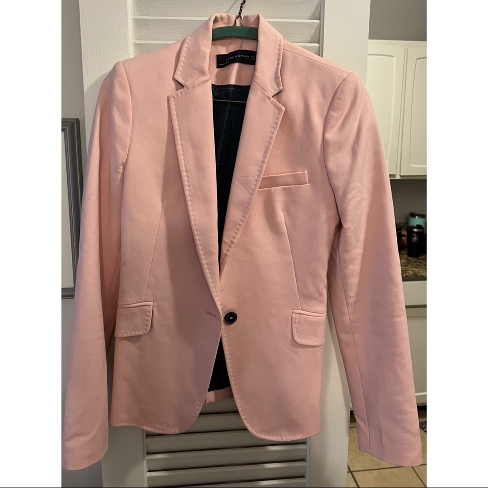 Zara Women Pale Pink Blazer size small